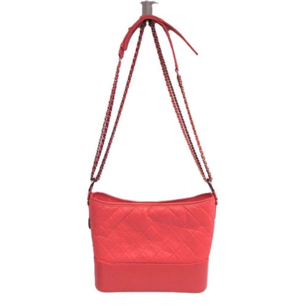 Chanel Gabrielle Hobo Quilted Aged Calfskin Red Leather Shoulder Bag Bag